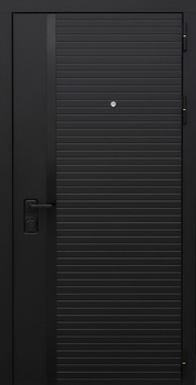 Стальная дверь с панелями МДФ черного цвета (подбор по RAL)