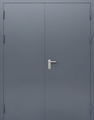 Двустворчатая противопожарная дверь с покраской серого цвета