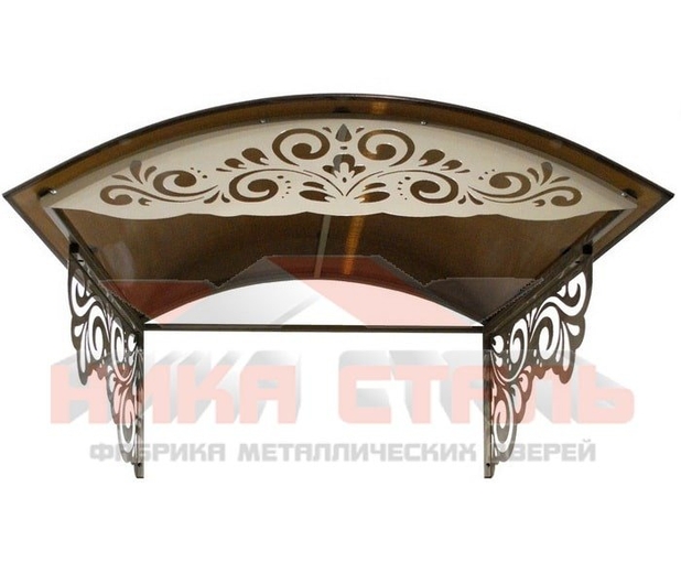 Стальной козырек над крыльцом с лазерной резкой Стальной козырек над крыльцом с лазерной резкой